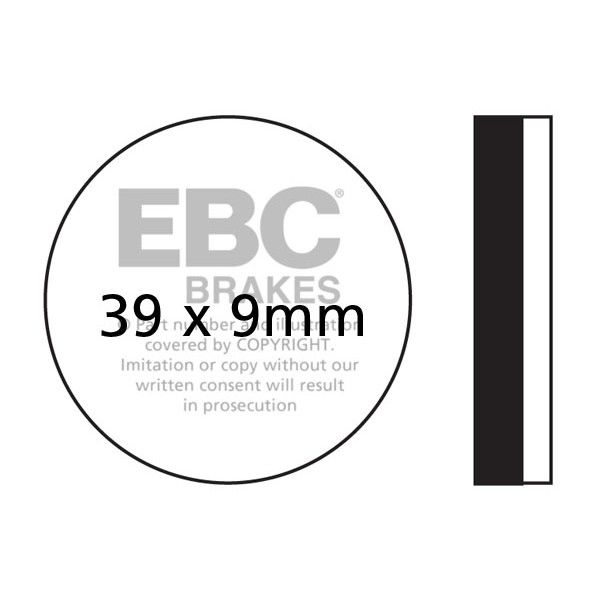 Klocki hamulcowe EBC FA100 (kpl. na 1 tarcze)