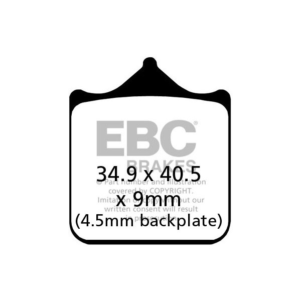 Klocki hamulcowe EBC GPFAX604/4HH torowe/profesjonalne (kpl. na 1 tarcze)