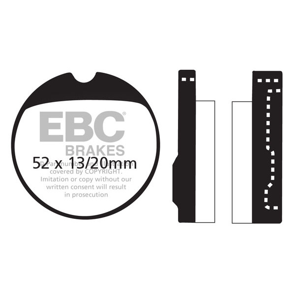 Klocki hamulcowe EBC FA013 (kpl. na 1 tarcze)