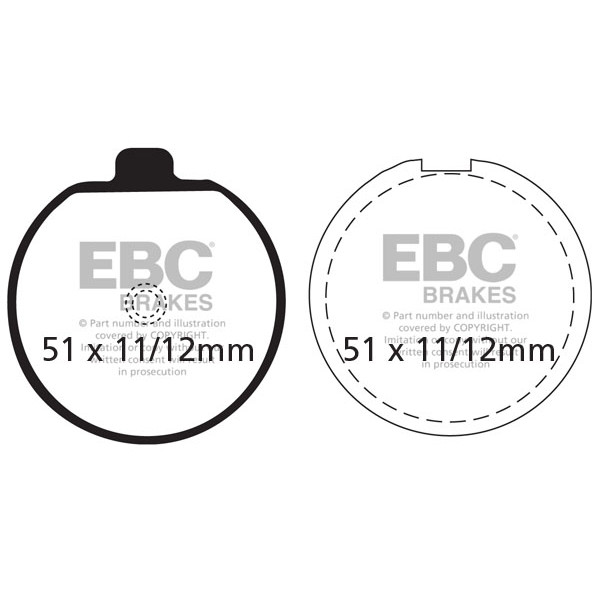 Klocki hamulcowe EBC FA035 (kpl. na 1 tarcze)