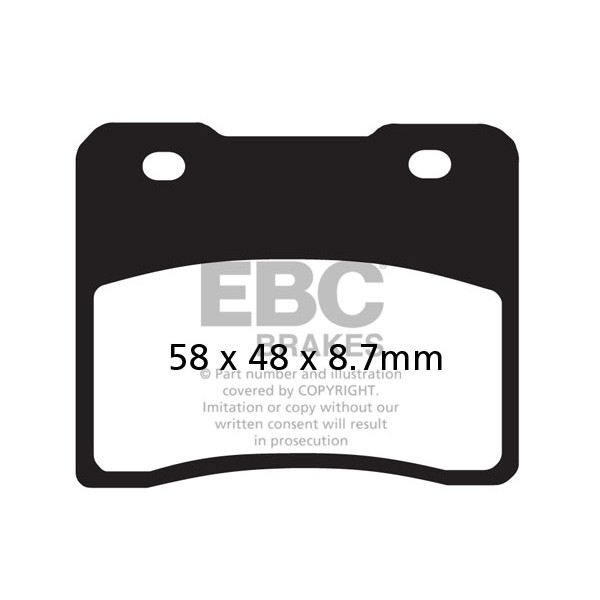 Klocki hamulcowe EBC FA102 (kpl. na 1 tarcze)