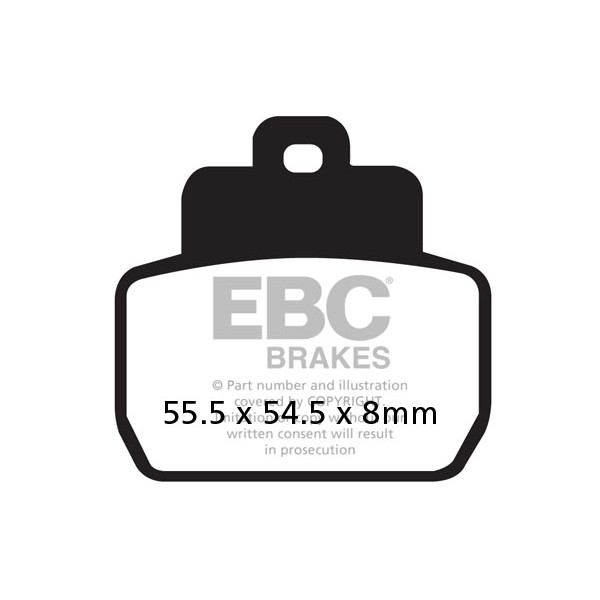 Klocki hamulcowe EBC SFA425HH skuterowe (kpl. na 1 tarcze)
