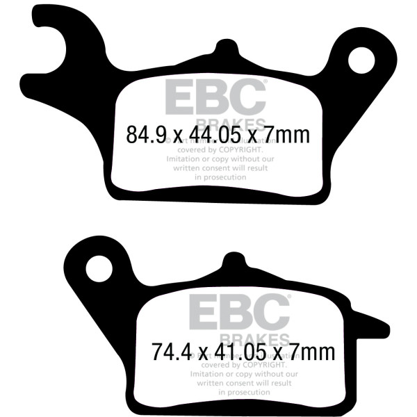 Klocki hamulcowe EBC SFAC708 skuterowe karbonowe (kpl. na 1 tarcze)