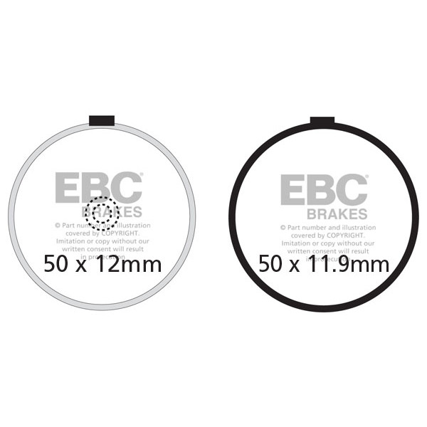 Klocki hamulcowe EBC FA038V V-PAD (kpl. na 1 tarcze)