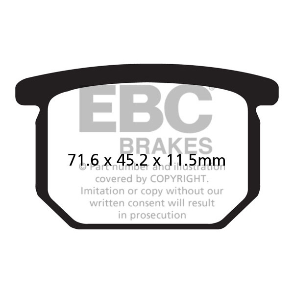 Klocki hamulcowe EBC FA065V V-PAD (kpl. na 1 tarcze)
