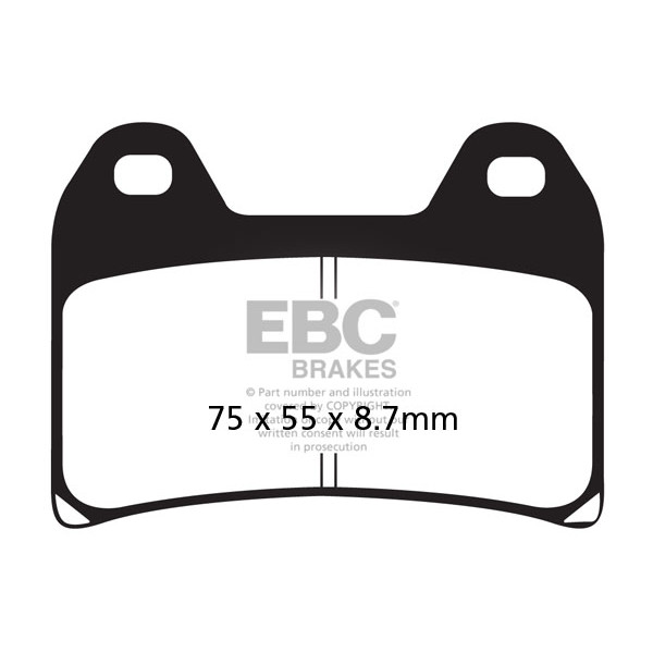 Klocki hamulcowe EBC FA244V V-PAD (kpl. na 1 tarcze)