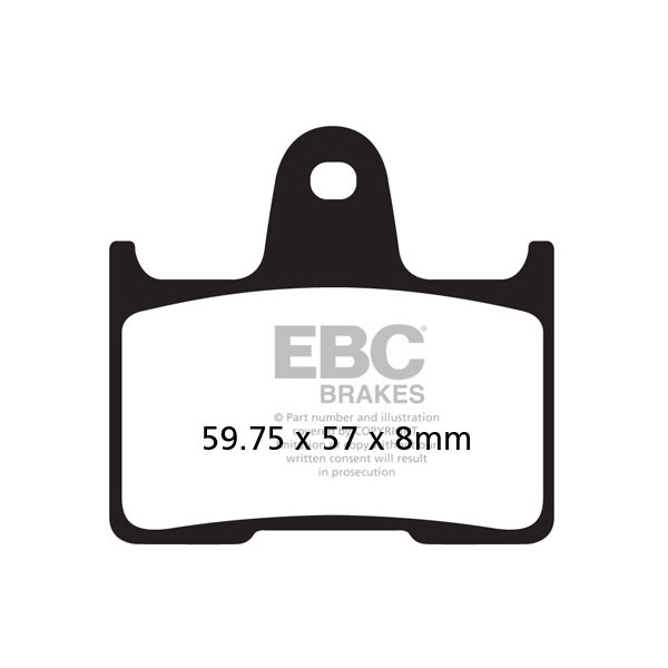 Klocki hamulcowe EBC FA254V V-PAD (kpl. na 1 tarcze)