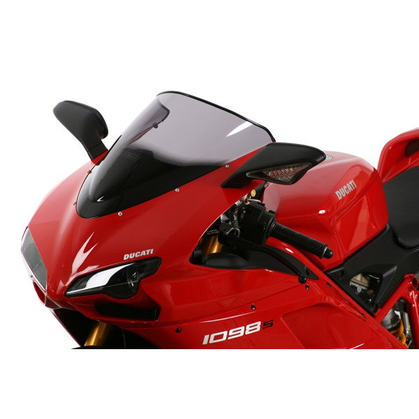 Szyba motocyklowa MRA DUCATI 1098 / R / S, H6/H7, -, forma R, przyciemniana