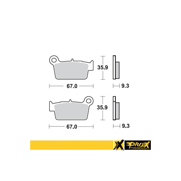 ProX Klocki Hamulcowe Tylne KX250F/450F '04-20 + RM-Z250/450 '04-20 (odpowiednik EBC FA367R)