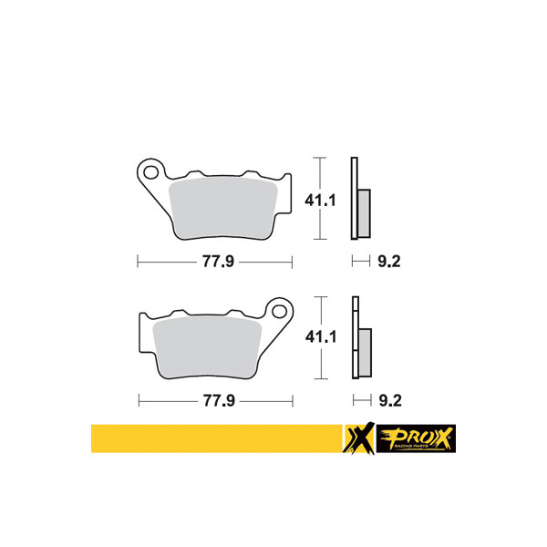 ProX Klocki Hamulcowe Tylne KTM125/200/250 '94-03 (odpowiednik EBC FA208R)
