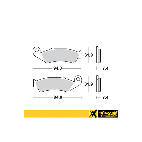 ProX Klocki Hamulcowe Przednie CR125/250/500 '87-94 (odpowiednik EBC FA125R)