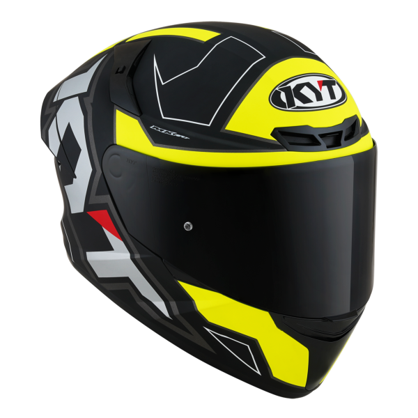 Kask Motocyklowy KYT TT-COURSE ELECTRON matowy czarny/żółty ECE/ONU 22-06