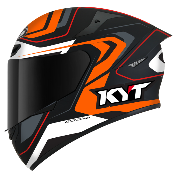 Kask Motocyklowy KYT TT-COURSE OVERTECH czarny/pomarańczowy