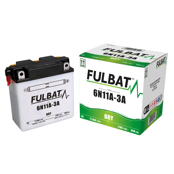 Akumulator FULBAT FUL DRY - 6N11A-3A (suchy, obsługowy, kwas w zestawie)