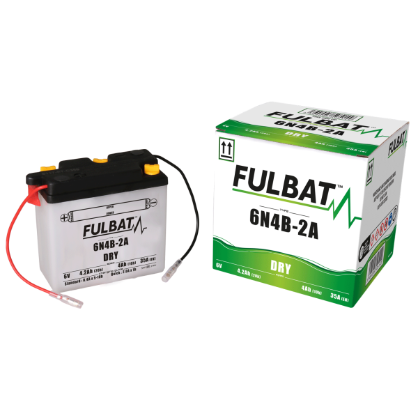 Akumulator FULBAT FUL DRY - 6N4B-2A (suchy, obsługowy, kwas w zestawie)