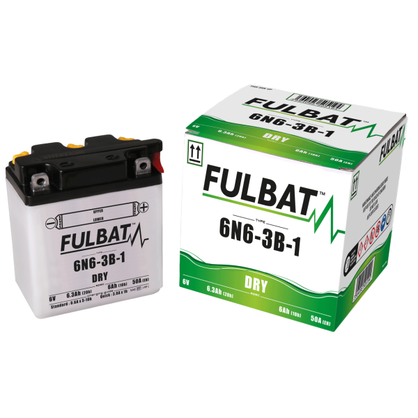 Akumulator FULBAT FUL DRY - 6N6-3B-1 (suchy, obsługowy, kwas w zestawie)