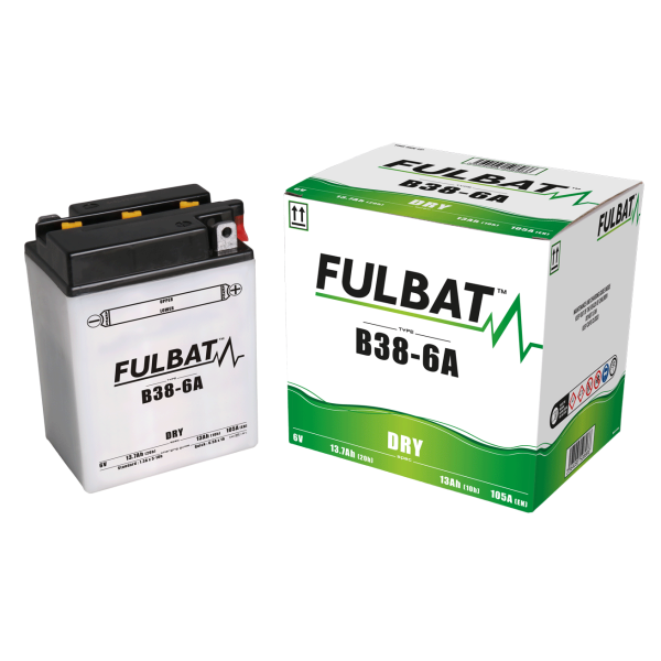 Akumulator FULBAT FUL DRY - B38-6A (suchy, obsługowy, kwas w zestawie)