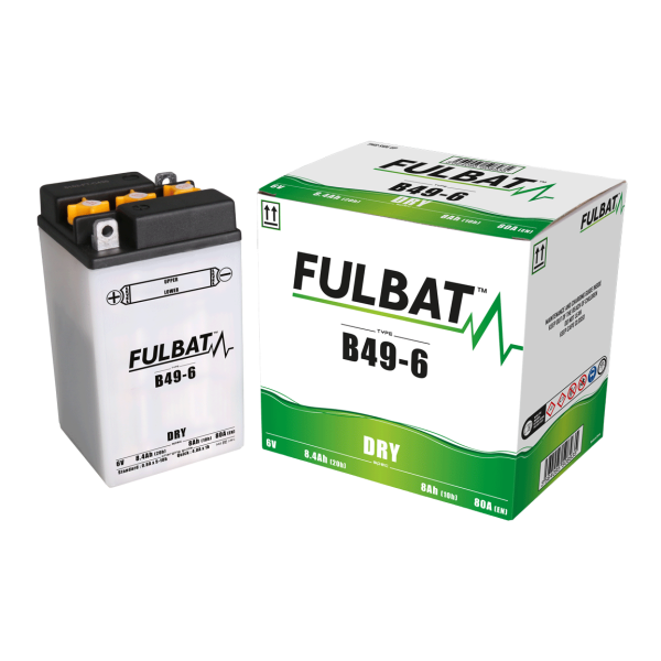 Akumulator FULBAT FUL DRY - B49-6 (suchy, obsługowy, kwas w zestawie)