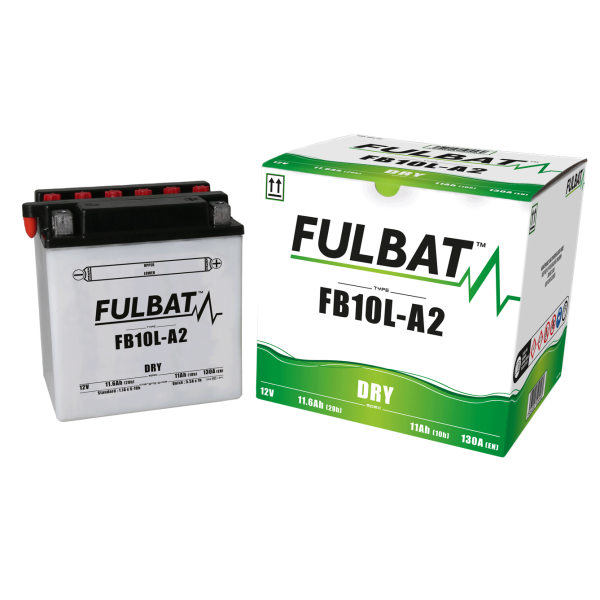 Akumulator FULBAT FUL DRY - FB10L-A2 / YB10L-A2 (suchy, obsługowy, kwas w zestawie)