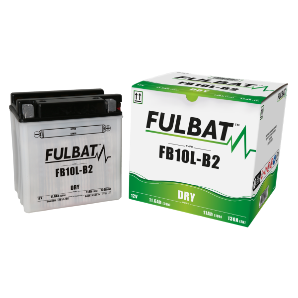 Akumulator FULBAT YB10L-B2 (suchy, obsługowy, kwas w zestawie)