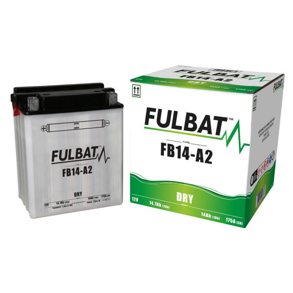 Akumulator FULBAT FUL DRY - FB14-A2 / YB14-A2 (suchy, obsługowy, kwas w zestawie)