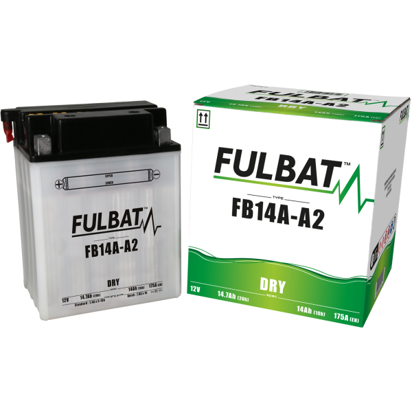 Akumulator FULBAT FUL DRY - FB14A-A2 / YB14A-A2 (suchy, obsługowy, kwas w zestawie)