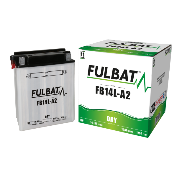 Akumulator FULBAT FUL DRY - FB14L-A2 / YB14L-A2 (suchy, obsługowy, kwas w zestawie)