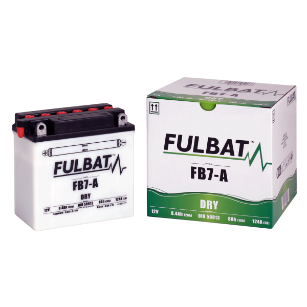 Akumulator FULBAT YB7-A (12N7-4A) (suchy, obsługowy, kwas w zestawie)