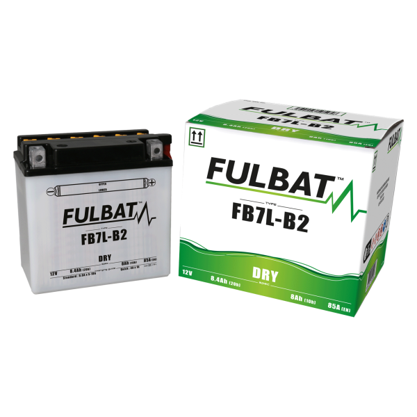 Akumulator FULBAT FUL DRY - FB7L-B2 / YB7L-B2 (suchy, obsługowy, kwas w zestawie)