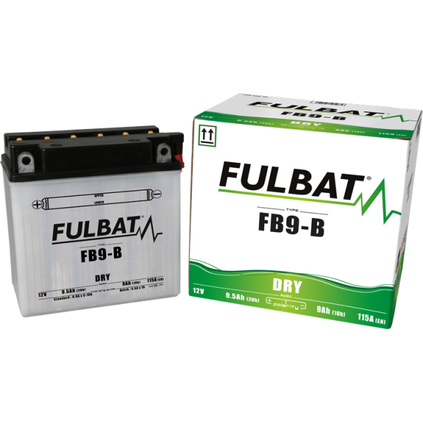 Akumulator FULBAT YB9-B (12N9-4B-1) (suchy, obsługowy, kwas w zestawie)