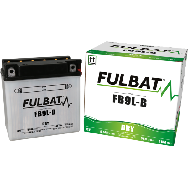 Akumulator FULBAT YB9L-B (suchy, obsługowy, kwas w zestawie)