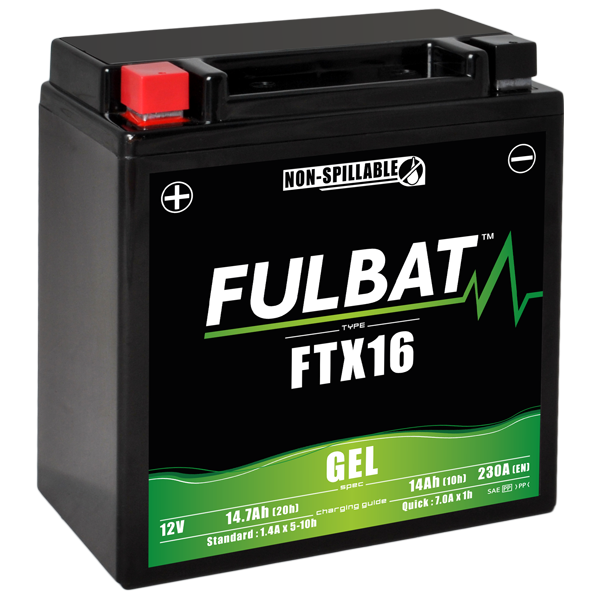 Akumulator FULBAT FUL GEL - FTX16 / YTX16 (Żelowy, bezobsługowy)