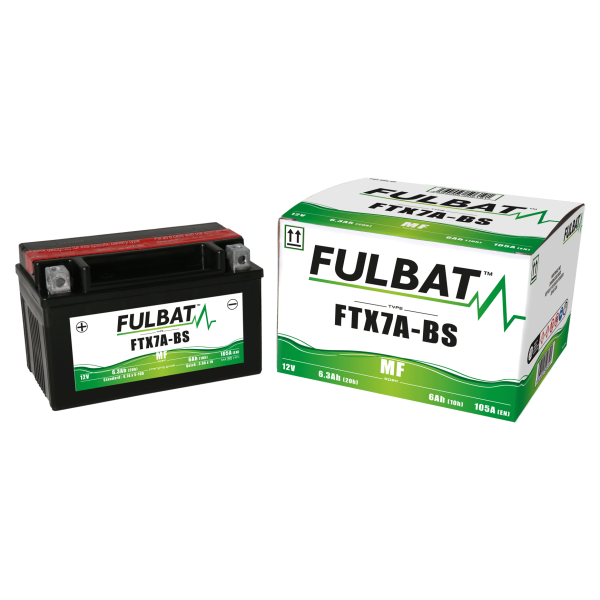 Akumulator FULBAT FUL MF - FTX7A-BS / YTX7A-BS (suchy, bezobsługowy, kwas w zestawie)