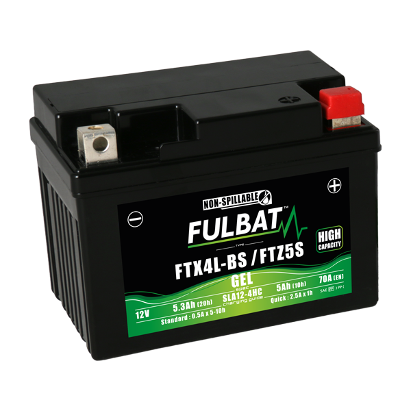 Akumulator FULBAT YTX4L-BS YTZ5S o zwiększonej pojemności (Żelowy, bezobsługowy)