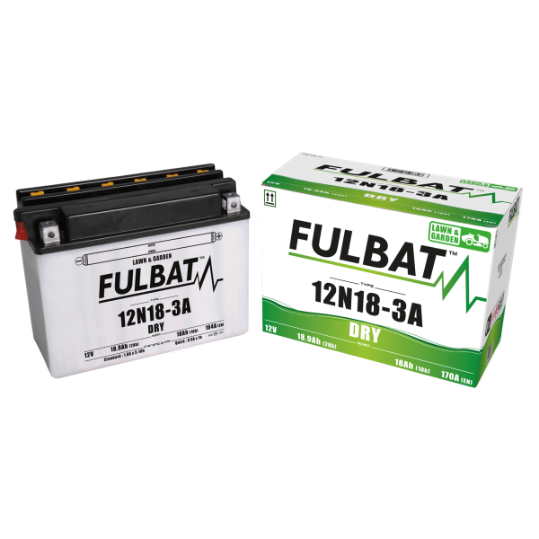 Akumulator FULBAT FUL DRY - F50-N18L-A / 12N18-3A / Y50-N18L-A (suchy, obsługowy, kwas w zestawie)