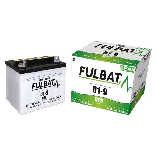 Akumulator FULBAT LAWN&GARDEN FUL DRY - U1-9 (suchy, obsługowy, kwas w zestawie)