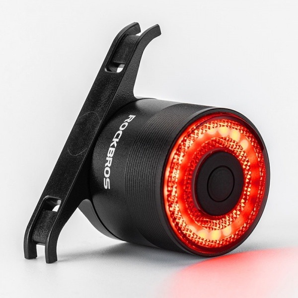 Lampka rowerowa tylna Rockbros Q1 LED USB Kolory RGB na siodło i sztycę