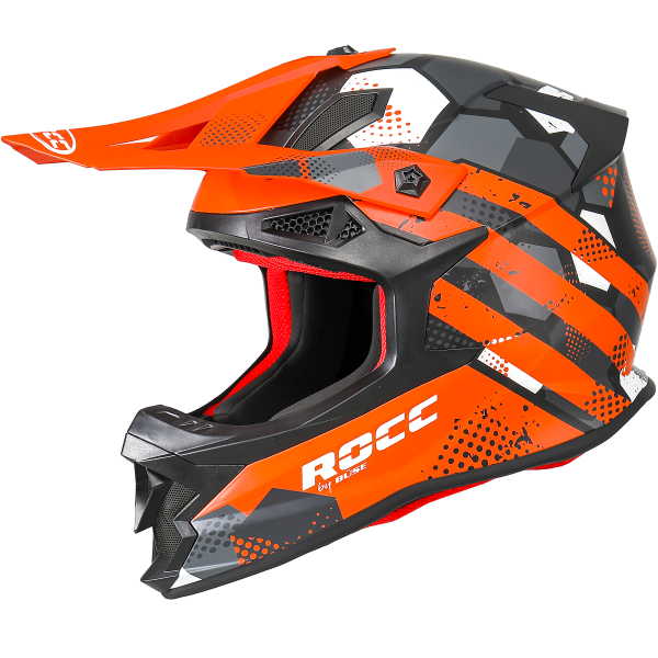 Kask motocyklowy ROCC 800 dekor pomarańczowy