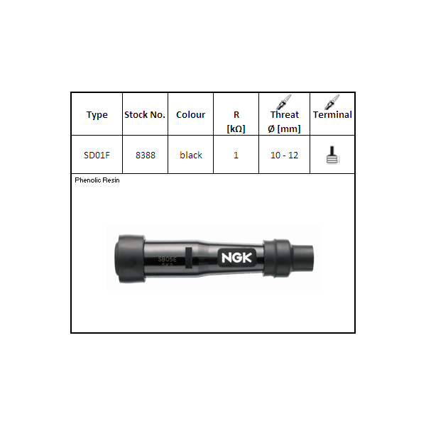 NGK Fajka Świecy SD01F (kod. 8388) YBX