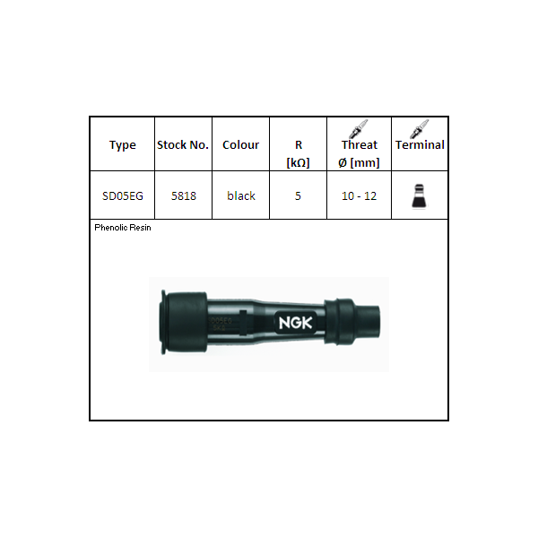 NGK Fajka Świecy SD05EG (kod. 5818) YBX