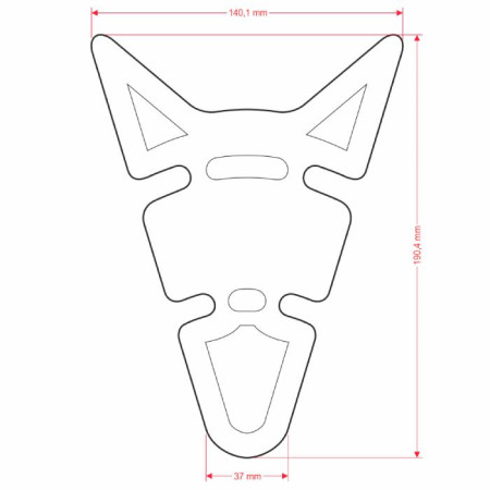 Tankpad zabezpieczenie zbiornika, osłona ONEDESIGN CGWAYBKP kolor: carbon