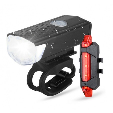 Zestaw lampek rowerowych (przód+ tył) oświetlenie rowerowe ROXAR