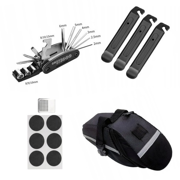 Sakwa, niezbędnik zestaw narzędziowy ROXAR, łatki, łyżki + torba