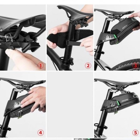 Torba rowerowa podsiodłowa na klips duża ROCKBROS  (C27) 1,5 l