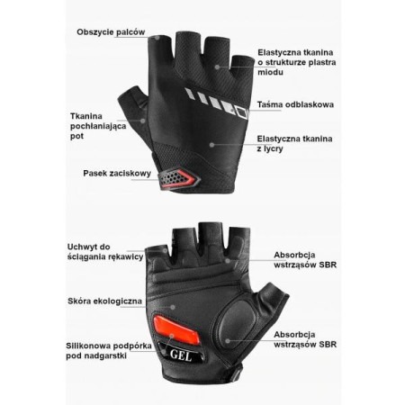Rękawiczki rowerowe / sportowe ROCKBROS (S143-BK) czarne