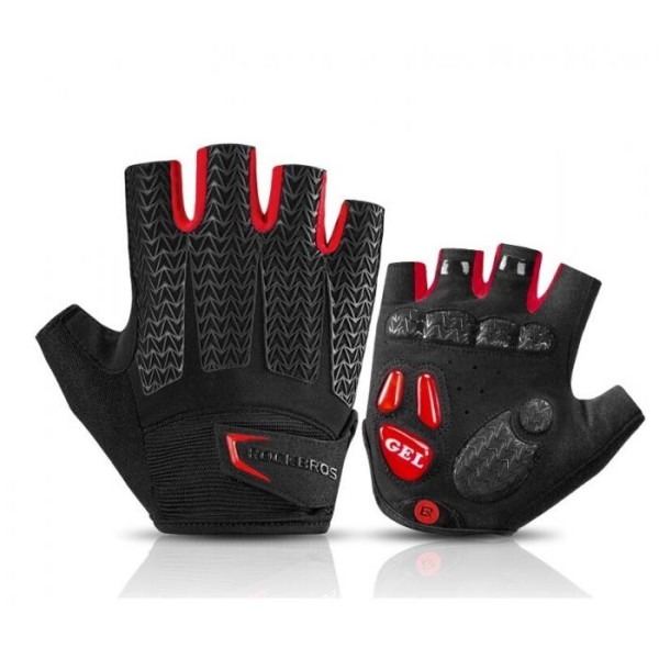 Rękawiczki rowerowe / sportowe ROCKBROS (S169-BR) czarno - czerwone