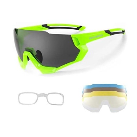Okulary rowerowe / sportowe z polaryzacją, wymienne soczewki UV400 ROCKBROS (10133) zielone