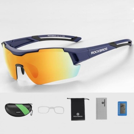 Okulary rowerowe / sportowe z polaryzacją ROCKBROS UV400 (10118) niebieskie