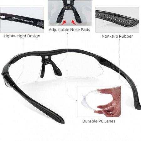 Okulary rowerowe / sportowe fotochrom ROCKBROS UV400 czarne (10143)