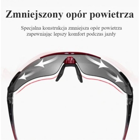 Okulary rowerowe / sportowe z polaryzacją, wymienne szkła ROCKBROS UV400 (10001) niebieskie